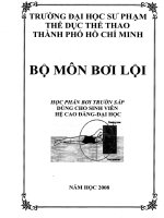 Bơi trườn sấp bài giảng dùng cho sinh viên hệ cđ đh    p1 