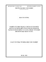 Nghiên cứu hiện trạng và đề xuất giải pháp quản lý, sử dụng bền vững lâm sản ngoài gỗ tại hai xã háng đồng và tà xùa thuộc vùng đệm khu rừng đặc dụng tà xùa 