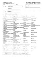 de dap an thi hoc ky 1 mon tieng anh 10 nam hoc 2016 2017 