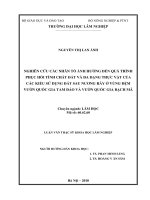 Nghiên cứu các nhân tố ảnh hưởng đến quá trình phục hồi tính chất đất và đa dạng thực vật của các kiểu sử dụng đất sau nương rẫy ở vùng đệm vườn quốc gia tam đảo và vườn quốc gia bạch mã 