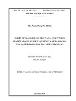 Nghiên cứu đặc điểm cấu trúc và tái sinh tự nhiên của một số quần xã thực vật rừng tại vườn quốc gia nặm hạ, tỉnh luổng nặm thà   nước CHDCND lào 