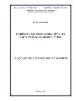 Nghiên cứu đặc điểm lâm học rừng lùn tại vườn quốc gia bidoup   núi bà 