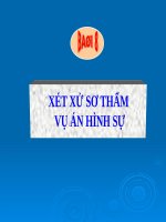 xét xử sơ thẩm vụ án hình sự 
