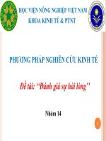 Đánh giá sự hài lòng của khách du lịch trong nước đối với chất lượng dịch vụ du lịch biển cửa lò, nghệ an  