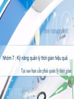 kỹ năng quản lý thời gian hiệu quả