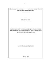 Một số giải pháp nâng cao hiệu quả sản xuất kinh doanh lâm nghiệp quy mô hộ gia đình trên địa bàn huyện yên bình, tỉnh yên bái 