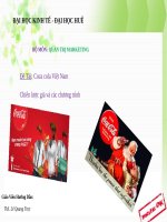 Coca cola việt nam chiến lược giá và các chương trình 