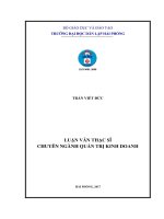 Giải pháp tạo động lực thúc đẩy làm việc cho giảng viên tại trường cao đẳng nghề du lịch và dịch vụ hải phòng   