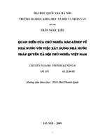 Quan điểm của chủ nghĩa mác lênin về nhà nước với việc xây dựng nhà nước pháp quyền xã hội chủ nghĩa việt nam 