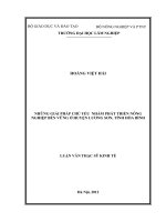 Những giải pháp chủ yếu nhằm phát triển nông nghiệp bền vững ở huyện lương sơn, tỉnh hòa bình 