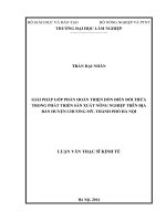 Giải pháp góp phần hoàn thiện dồn điền đổi thửa trong phát triển sản xuất nông nghiệp trên địa bàn huyện chương mỹ, thành phố hà nội 