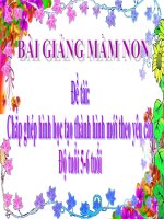 Bài giảng điện tử mầm non đề tài Chắp ghép hình học tạo thành hình mới theo yêu cầu (lớp Lá)