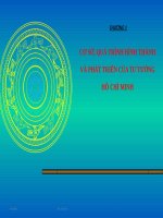 CƠ SỞ HÌNH THÀNH TƯ TƯỞNG HỒ CHÍ MINH