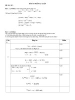 Đề thi  Đề kiểm tra  ĐÁP án hóa 10 b3 