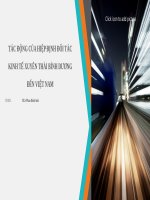 tác động của hiệp định đối tác kinh tế xuyấn thái bènh dương đến việt nam 