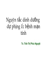 DINH DƯỠNG bài 8   nguyên tắc dự phòng cho một số bệnh mạn tính 