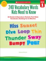 240 word vocabulary for grade 1 