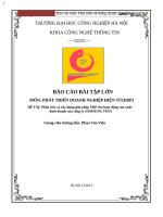 Phân tích và xây dựng giải pháp ERP cho hoạt động sản xuất   kinh doanh của công ty SAMSUNG VINA 