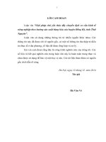 Giải pháp chủ yếu thúc đẩy chuyển dịch cơ cấu kinh tế nông nghiệp theo hướng sản xuất hàng hóa của huyện đồng hỷ, tỉnh thái nguyên 