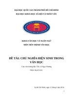chủ nghĩa hiện sinh trong văn học 