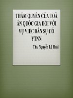 thẩm quyền của tòa án quốc gia đối với vụ việc dân sự có ytnn 