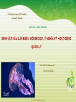 sinh vật xâm lấn biển mối đe dọa, ý nghĩa và hoạt động quản lý 