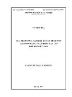 Giải pháp nâng cao hiệu quả sử dụng vốn tại tổng công ty cổ phần xây lắp dầu khí việt nam 
