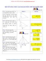 Công thức giải nhanh thể tích  Nguyễn Chiến 