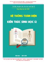 HỆ THỐNG TOÀN DIỆN KIẾN THỨC SINH 12   cô DOÃN THỊ THANH HƯƠNG  