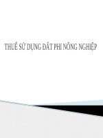 thuế sử dụng đất phi nông nghiệp 
