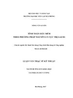 Tính toán dây mềm theo phương pháp nguyên lý cực trị gauss   