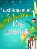 Bài giảng điện tử mầm non đề tài Thế giới kì diệu (lớp Lá)