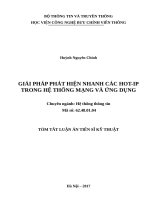 Giải pháp phát hiện nhanh các hot IP trong hệ thống mạng và ứng dụng (tt) 