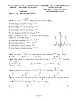 1 SỐ ĐỀ KIỂM TRA TRÁC NGHIỆM TOÁN 12 CÓ ĐÁP ÁN