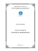 Một số biện pháp hạn chế rủi ro tín dụng tại ngân hàng nông nghiệp và phát triển nông thôn việt nam chi nhánh huyện tiên lãng đông hải phòng   