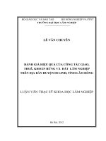 Đánh giá hiệu quả của công tác giao, thuê, khoán rừng và đất lâm nghiệp tren địa bàn huyện di linh tỉnh lâm đồng 