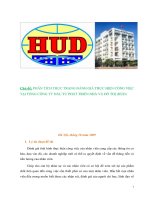 PHÂN TÍCH THỰC TRẠNG ĐÁNH GIÁ THỰC HIỆN CÔNG VIỆC tại TỔNG CÔNG TY đầu tư PHÁT TRIỂN NHÀ và đô THỊ 