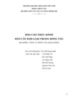 báo cáo thực hành hàn cắt kim loại trong đóng tàu địa điểm  công ty đóng tàu bạch đằng 