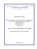 Đánh giá kết quả và tác động của dự án trồng rừng việt   đức KFW3 pha 1 tại huyện sơn động tỉnh bắc giang 