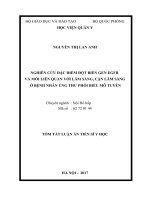 Nghiên cứu đặc điểm đột biến gen EGFR và mối liên quan với lâm sàng, cận lâm sàng ở bệnh nhân ung thư phổi biểu mô tuyến tt 
