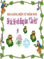 Bài giảng điện tử mầm non đề tài Bé với đồng dao câu ếch (lớp Lá)