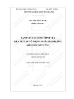 Đánh giá các công trình của kiến trúc sư võ trọng nghĩa theo hướng kiến trúc bền vững (tt) 