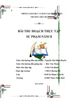 Báo cáo thực tập chuyên môn lịch sử tại trường thcs hương hồ 