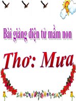 Bài giảng điện tử mầm non đề tài Thơ mưa (lớp Lá)