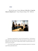 Phân tích thực trạng về công tác đào tạo và phát triển tại trung tâm thông tin di động khu vực i