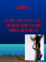 Bài giảng tập huấn tư vấn học đường chương III   các rối loạn tâm lý và các vấn đề sức khỏe tâm thần thường gặp ở trẻ VTN (phần 1) 