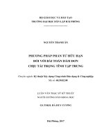 Phương pháp phần tử hữu hạn đối với bài toán dầm đơn chịu tải trọng tĩnh tập trung 