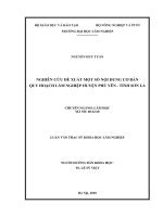 Nghiên cứu đề xuất một số nội dung cơ bản quy hoạch lâm nghiệp huyện phù yên   tỉnh sơn la 