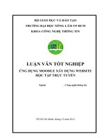 Ứng dụng moodle xây dựng website học tập trực tuyến 