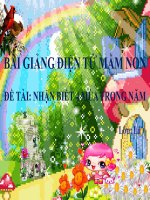 Bài giảng điện tử mầm non đề tài Nhận biết 4 mùa trong năm (lớp Lá)